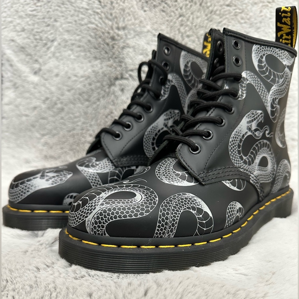 Dr. Martens 1460 SERPENT PRINT LEATHER LACE UP BOOTS